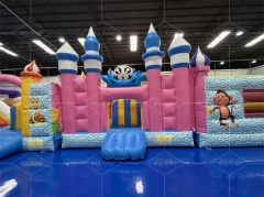 Custom Large Outdoor Inflatable Adventure Cartoon Theme Park For Sale
