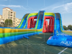 Factory Direct Sales Huge Inflatable Water Park Water Slide Inflatable Slip n Slide Commercial Inflatable Water Slide With Pool