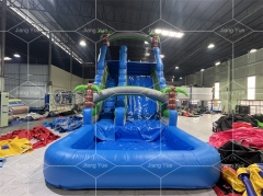 New Arrivals Palm Tree Inflatable Water Slide Inflatable Kids Slide Pool