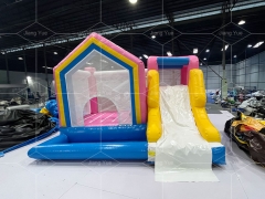 Small Pink Bouncy Castle Inflatable Water Slide for Park