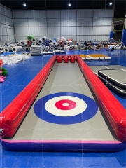 Portable Street Ice Rink Curling Mat Sport Game Customized Inflatable Curling Rink Board With Stones