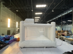 Bounce House Commercial Luxury White Wedding Bouncer Jumping Inflatable Castle With Slide