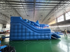 Heavy Duty Shark Inflatable Pool Slide For Water Park