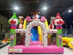 Hot New Design Carnival Clown Inflatable Trampoline Castle Slide