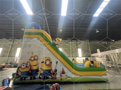 Factory Price Bounce Slide Game Party Minions Inflatable Double Dry Slide for Kids