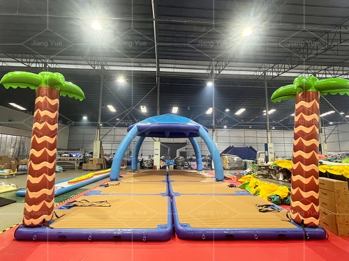 Hot Inflatable Aqua Party Bana Inflatable Floating Dock Platform Island Tent