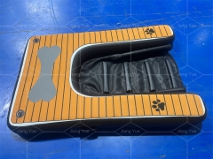 Inflatable Pup Plank Dog Ramp Dock Customized Size Mesh Bottom Floating Ladder Inflatable Water Ramp For Dogs