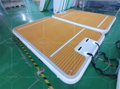 New Inflatable Water Floating Platform / Inflatable Floating Pontoon Dock Water Platform