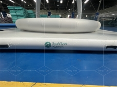 Commercial Outdoor Inflatable Floating Party Bana Trampoline Park Floating Playing Aqua Water Island Dock