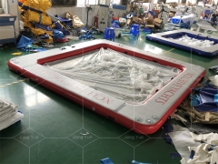 Commercial Inflatable Floating Yacht Sea Swimming Pool with Anti Jellyfish Netting, Inflatable Pool On Ocean with net