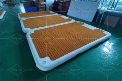 Outdoor Foldable Inflatable Drop Stitch Dock Floating Water Platform Inflatable Island Inflate Floating Dock