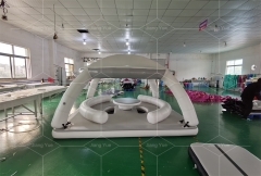 Inflatable Water Floating Leisure Aqua Banas Platform Dock With Tent