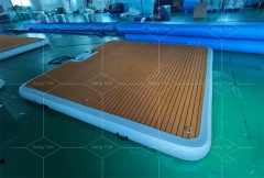 Inflatable Platform Floating Water Pad Mat Water Jet Ski Dock Floats Platform With Ladder For Sea