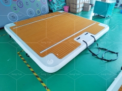 Inflatable Platform Floating Water Pad Mat Water Jet Ski Dock Floats Platform With Ladder For Sea