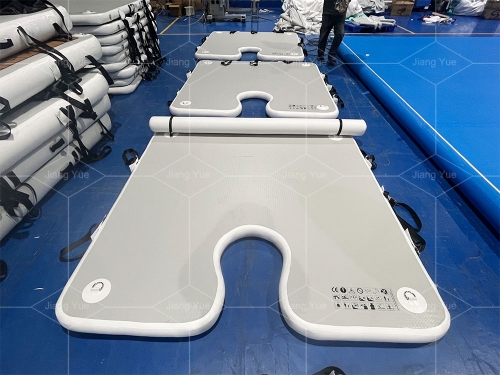 Custom Shape Drop Stitch Inflatable Water Platform Motor Boat Jetski Floating Dock U Shape Water Island