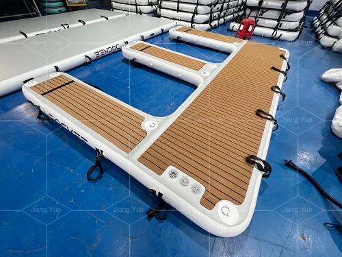 Drop Stitch Inflatable Floating Dock Paddle Board Platform Jet Ski Dock EVA Water Mat For Boat Parking
