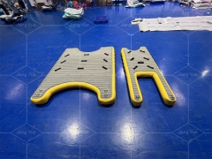 Stock Inflatable Rescue Sled Yellow Drop Stitch Fabric Small Lifeguard Rescue Board Sled for Jet Ski