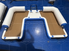 Factory U Shape Wharf Inflatable Pontoon Boat Dock Water Jet Ski Dock Floats Platform for Sale