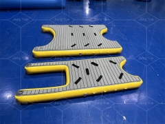 Stock Inflatable Rescue Sled Yellow Drop Stitch Fabric Small Lifeguard Rescue Board Sled for Jet Ski