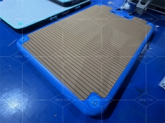 Latest Floating Island Inflatable Water Yacht Dock Deck Leisure Swimming Platform with EVA mat