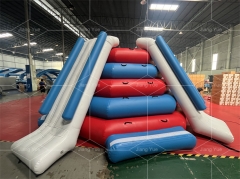 Durable Water Toys Equipment Lake Inflatable Water Floating Climbing Wall Slide Aqua Park Inflatable Floating Lake Slide