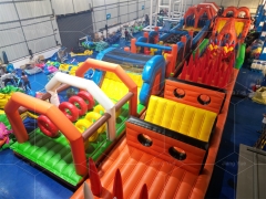 Customize Pvc Running Race Inflatable Playground Giant Theme Park Outdoor Inflatable Obstacle Course
