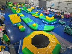 Stock PVC Large Outdoor Water Games Equipment Aqua Park Adult Island Float Inflatable Water Park